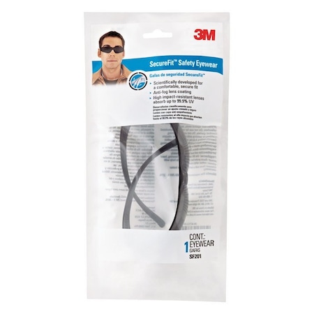 3M SecureFit Anti-Fog Safety Glasses Tinted Lens Black Frame 1 Pc